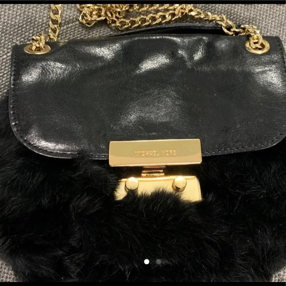 Michael Kors Rabbit Fur Crossbody Purse - Picture 1 of 2